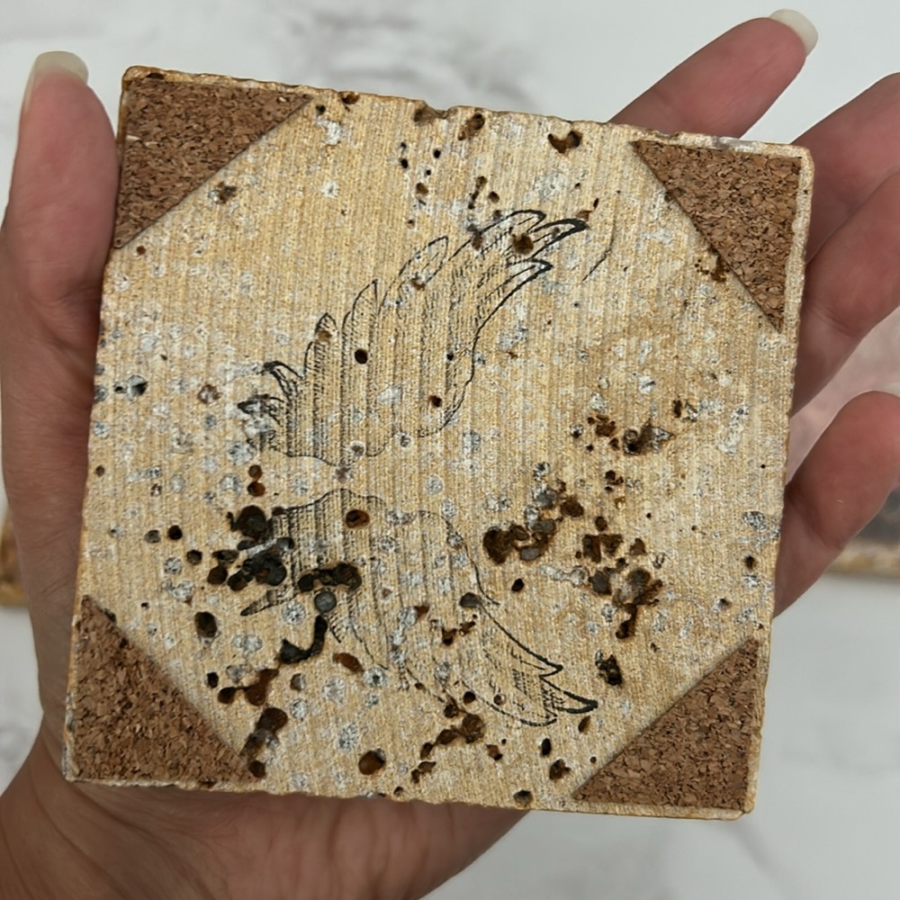Stone Coasters 4pc - Picture 4 of 4